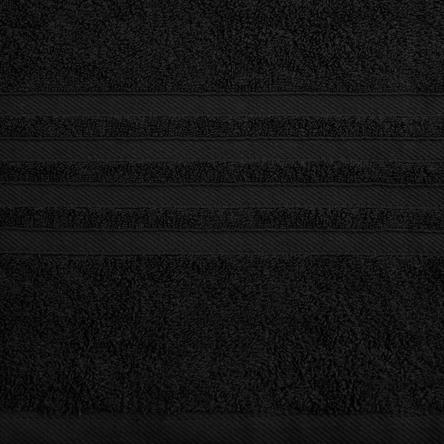 12 Piece Bath Towel Set for Bathroom - Wealuxe Collection 2 Bath Towels, 4 Hand Towels, 6 Washcloths 100% Cotton Soft and Plush Highly Absorbent, Soft Towel for Hotel & Spa - Black