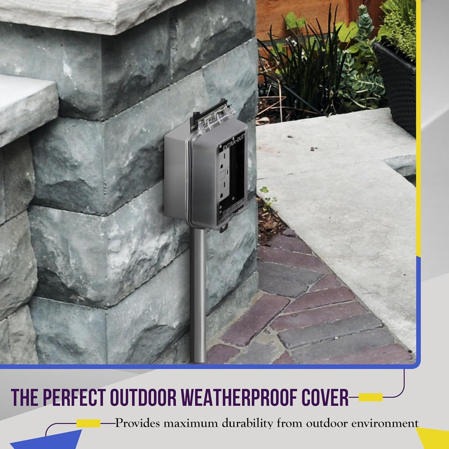 Outdoor Outlet Cover Extra-Duty In-Use Weatherproof Outdoor Decorator/Gfci Recep