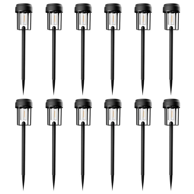 Nofibuk Upgrade Solar Pathway Lights,Brighter Outdoor Garden Lights Solar Powered Auto On/Off & Waterproof 3000K for Yard Driveway Walkway Garden Patio Backyard Fence Lawn Landscape Sidewalk Halloween Christmas Path Lighting