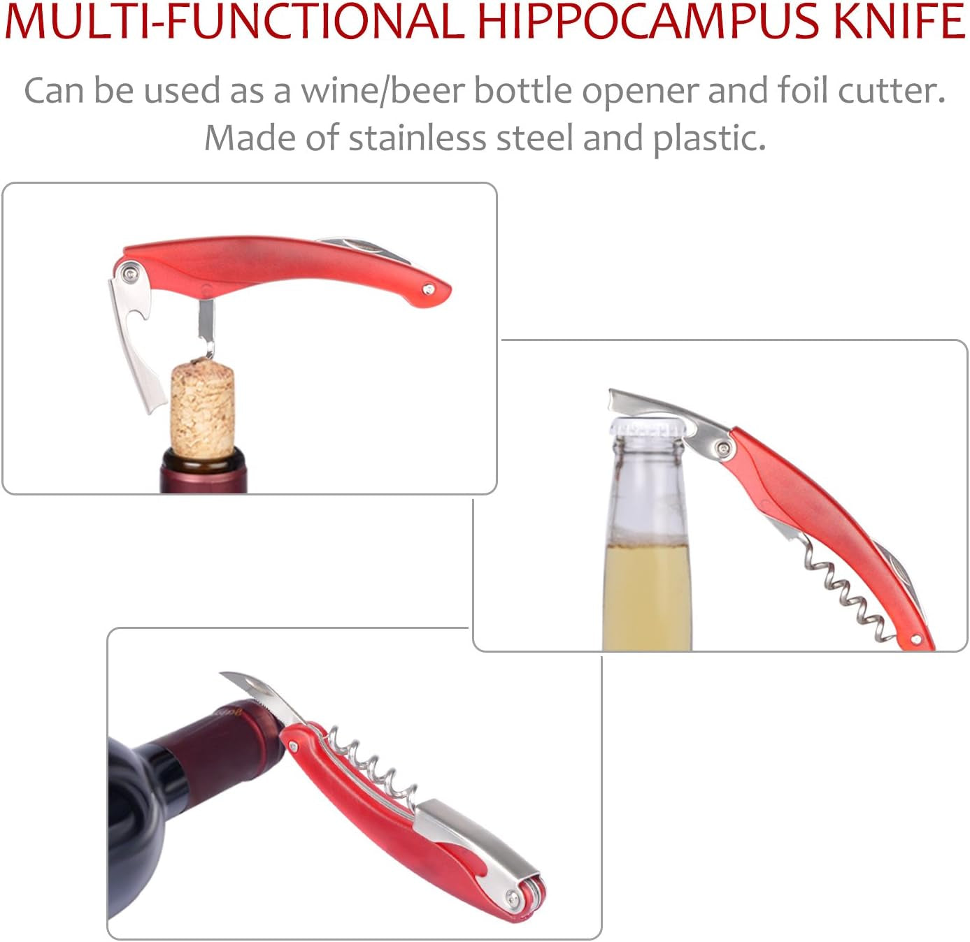 Deluxe Wine Accessories Gift Set - 5-Piece Corkscrew Opener Set in Elegant Gift Box