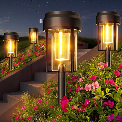 Nofibuk Upgrade Solar Pathway Lights,Brighter Outdoor Garden Lights Solar Powered Auto On/Off & Waterproof 3000K for Yard Driveway Walkway Garden Patio Backyard Fence Lawn Landscape Sidewalk Halloween Christmas Path Lighting