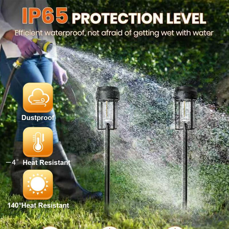 Nofibuk Upgrade Solar Pathway Lights,Brighter Outdoor Garden Lights Solar Powered Auto On/Off & Waterproof 3000K for Yard Driveway Walkway Garden Patio Backyard Fence Lawn Landscape Sidewalk Halloween Christmas Path Lighting