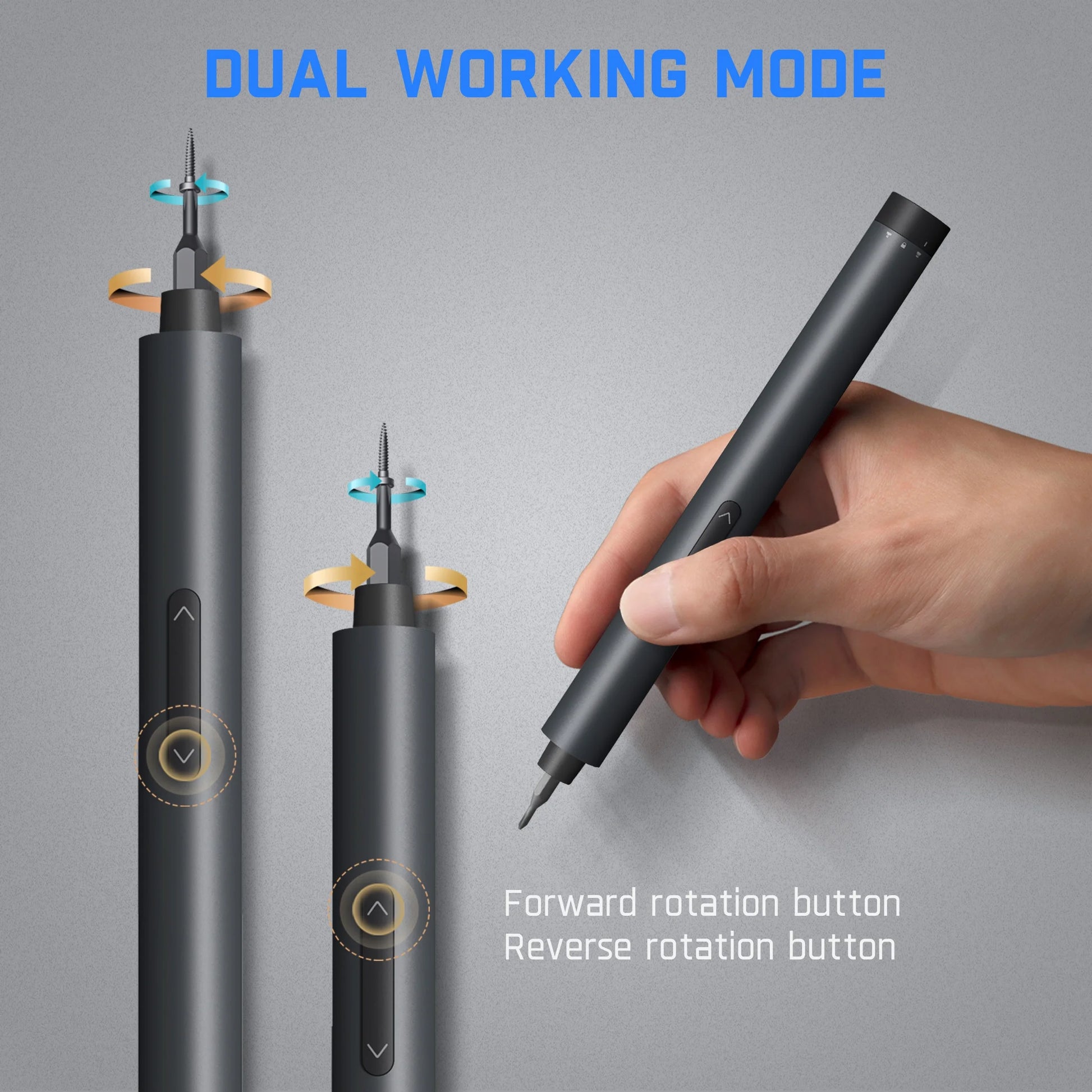 Cordless Electric Screwdriver Kit, 3 N.M Torque with 24 Magnetic Bits, Quick-Charge Battery & Magnetic Holder - Ideal for Electronics Repair (Phones, Laptops, Watches)