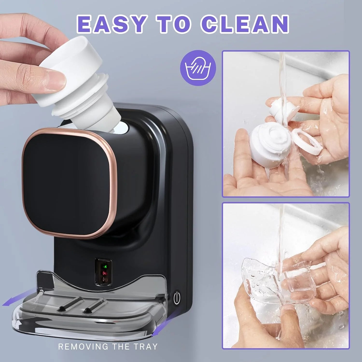 Toothpaste Dispenser,Wall Mounted Automatic Toothpaste Dispenser for Kids and Adults Shower, Is Wall Mount Bathroom Accessories with Super Sticky Suction Pad,Black