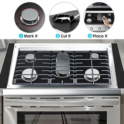 Gas Burner Mats – Heatproof, Oil-Resistant, Easy Clean, Non-Slip, Reusable Kitchen Protector