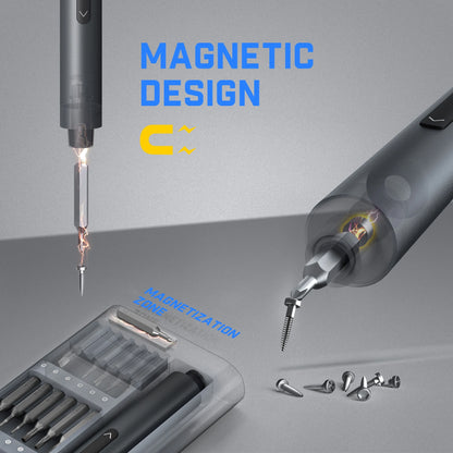 Cordless Electric Screwdriver Kit, 3 N.M Torque with 24 Magnetic Bits, Quick-Charge Battery & Magnetic Holder - Ideal for Electronics Repair (Phones, Laptops, Watches)