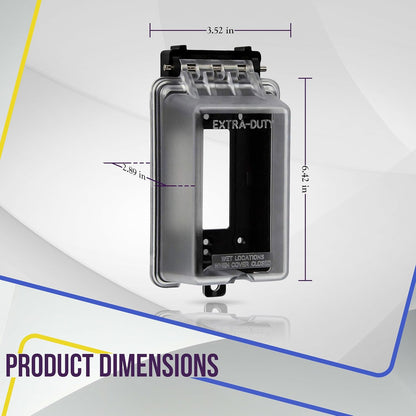 Outdoor Outlet Cover Extra-Duty In-Use Weatherproof Outdoor Decorator/Gfci Recep