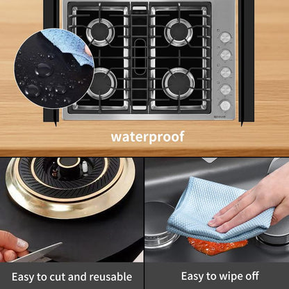 Gas Burner Mats – Heatproof, Oil-Resistant, Easy Clean, Non-Slip, Reusable Kitchen Protector