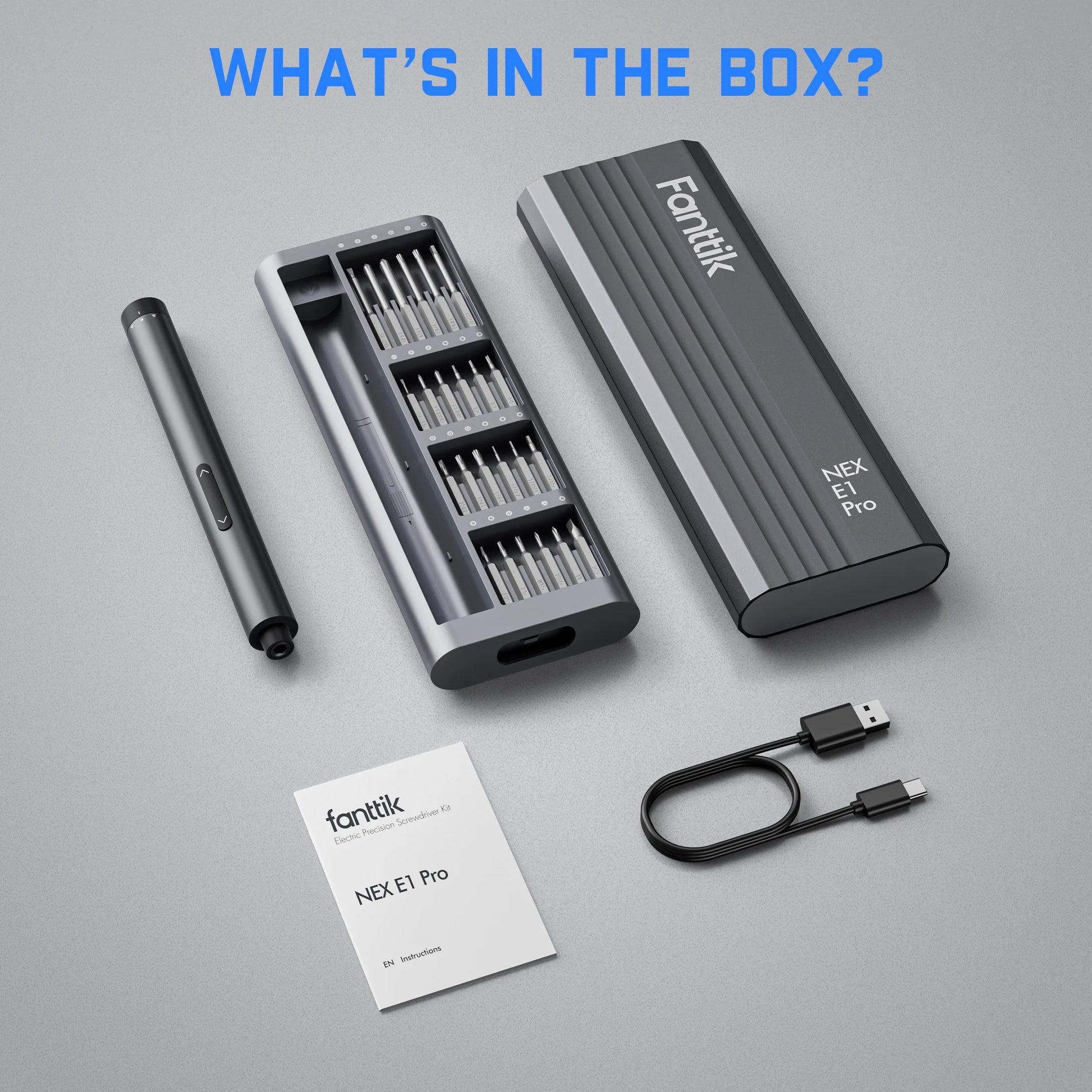 Cordless Electric Screwdriver Kit, 3 N.M Torque with 24 Magnetic Bits, Quick-Charge Battery & Magnetic Holder - Ideal for Electronics Repair (Phones, Laptops, Watches)