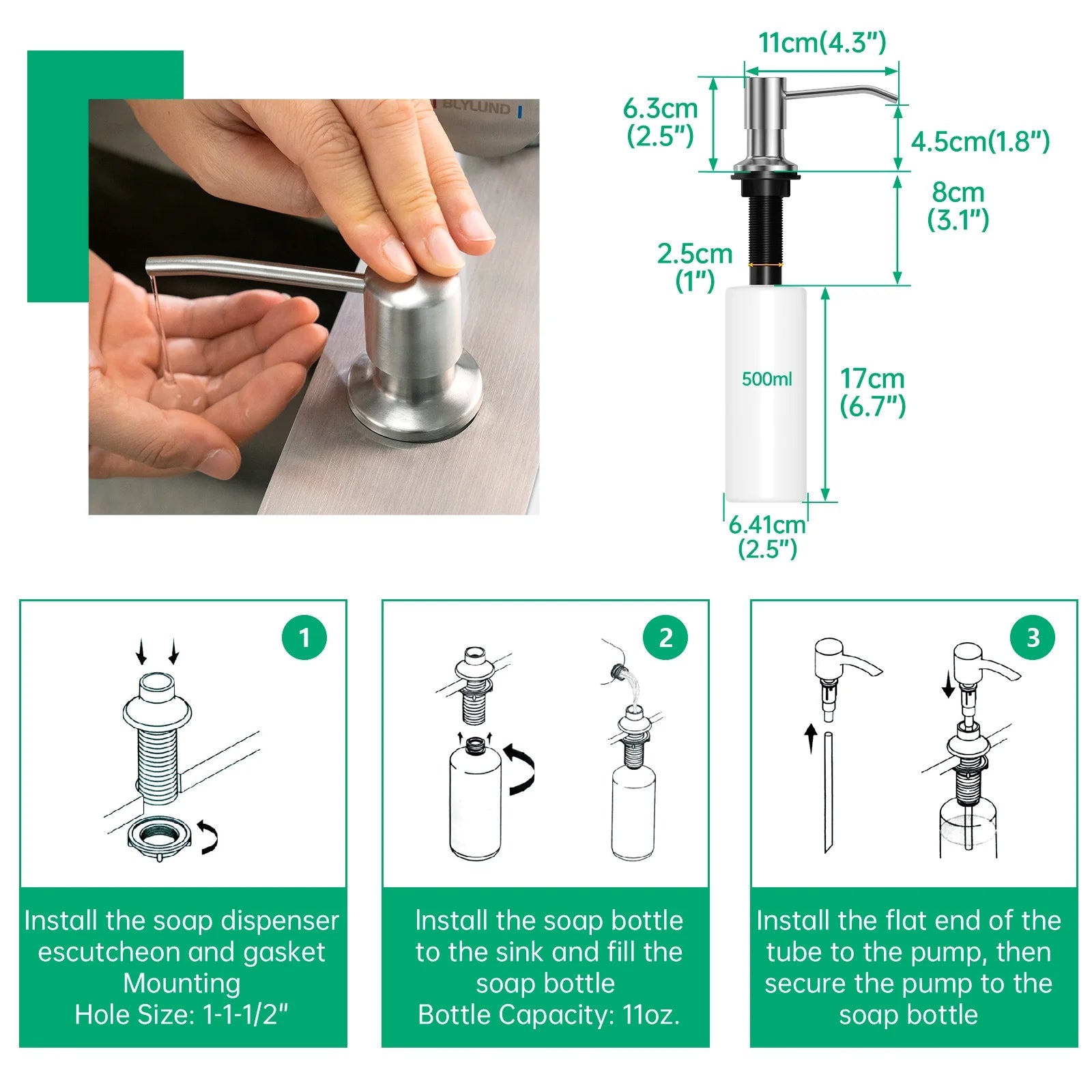 Stainless Steel Brushed Nickel High Arch Kitchen Faucet