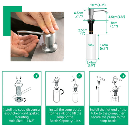Stainless Steel Brushed Nickel High Arch Kitchen Faucet