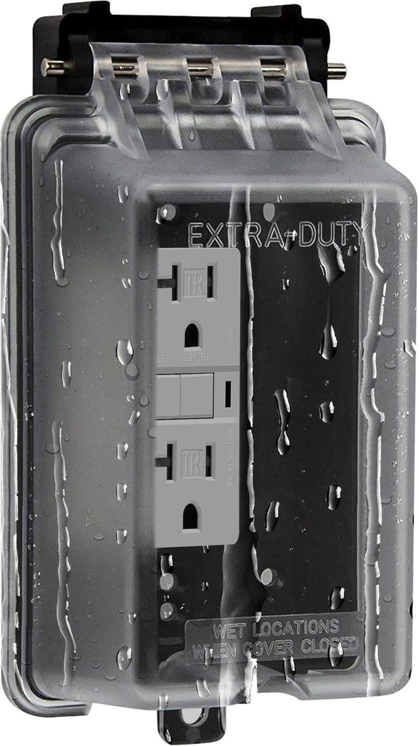 Outdoor Outlet Cover Extra-Duty In-Use Weatherproof Outdoor Decorator/Gfci Recep