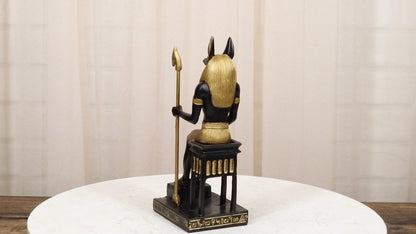 Ancient Egyptian Mythology Religion Anubis Dog Sitting Statue Home Decor Figure