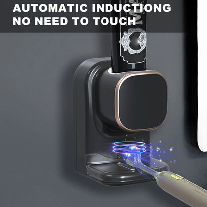 Toothpaste Dispenser,Wall Mounted Automatic Toothpaste Dispenser for Kids and Adults Shower, Is Wall Mount Bathroom Accessories with Super Sticky Suction Pad,Black