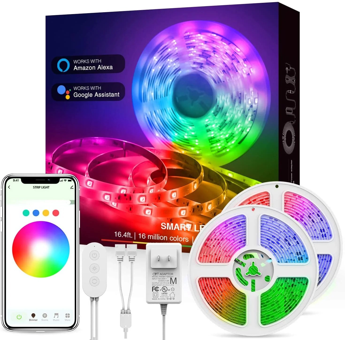Indoor 33 Ft Smart Color Changing LED Strip Light