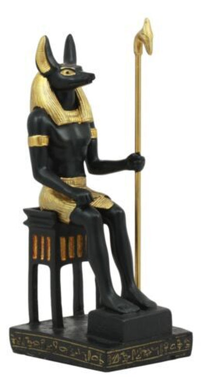 Ancient Egyptian Mythology Religion Anubis Dog Sitting Statue Home Decor Figure