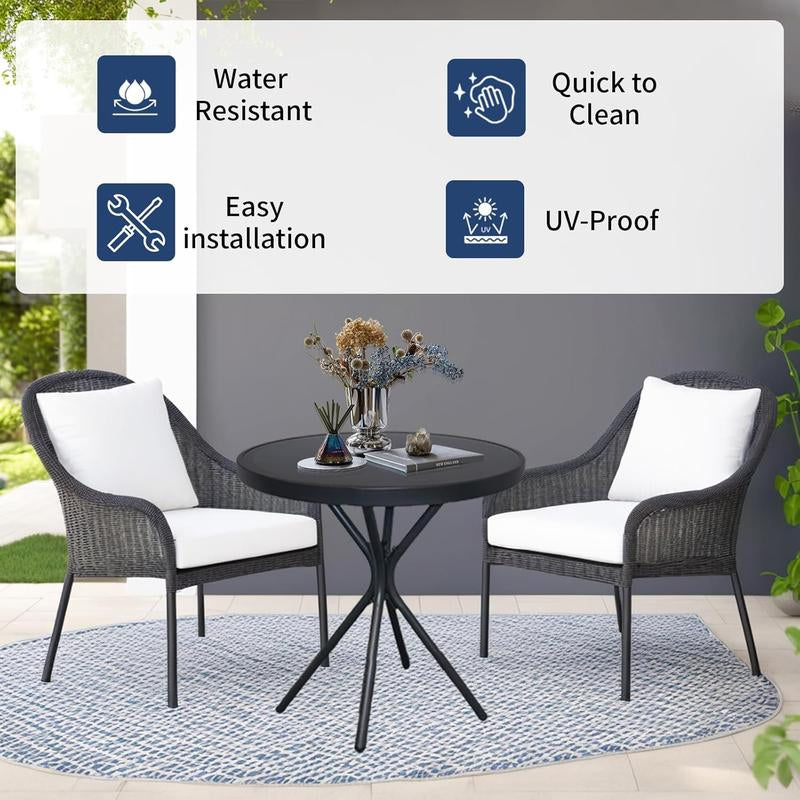 Eorthex 23" round Bistro Side Table for Patio or Home Use