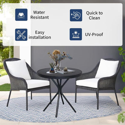 Eorthex 23" round Bistro Side Table for Patio or Home Use