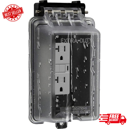 Outdoor Outlet Cover Extra-Duty In-Use Weatherproof Outdoor Decorator/Gfci Recep