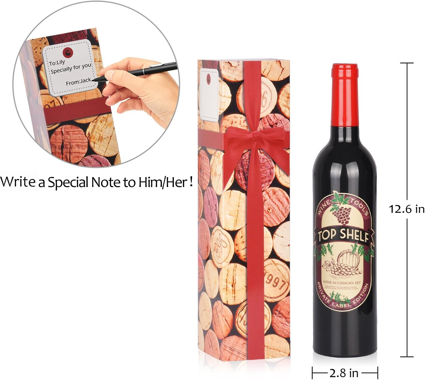 Deluxe Wine Accessories Gift Set - 5-Piece Corkscrew Opener Set in Elegant Gift Box