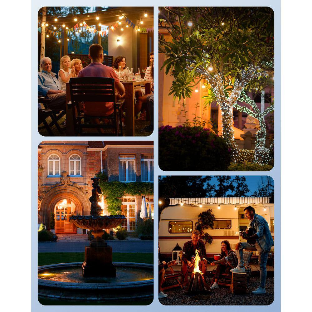 Outdoor Light Countdown Timer Waterproof with 2-Grounded Outlets for Outdoor Lighting-Black