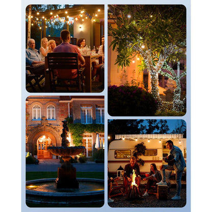 Outdoor Light Countdown Timer Waterproof with 2-Grounded Outlets for Outdoor Lighting-Black