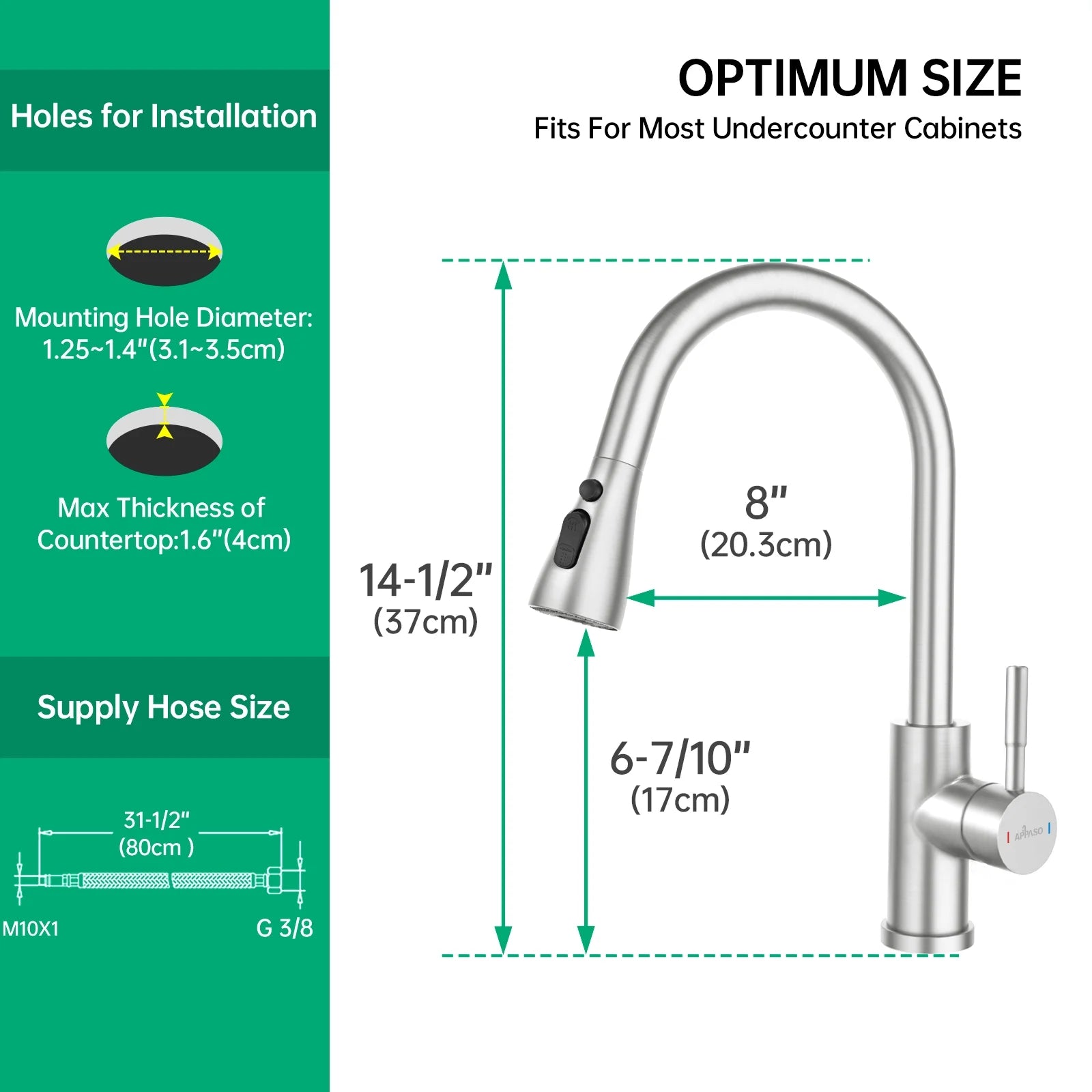 Stainless Steel Brushed Nickel High Arch Kitchen Faucet