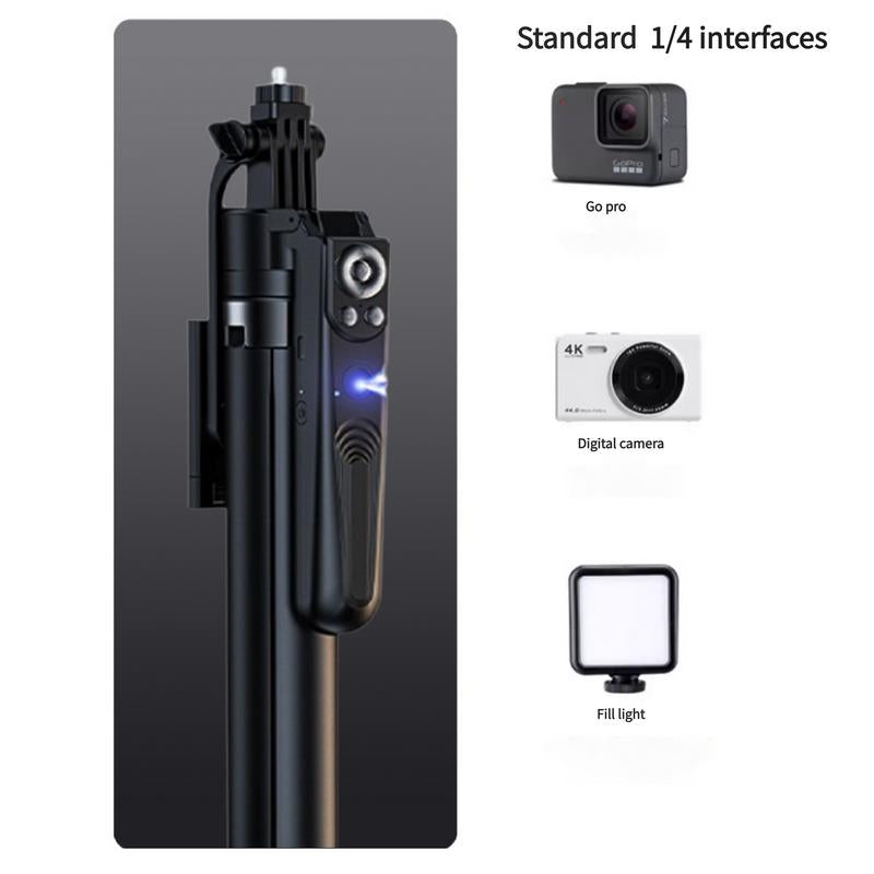 70" Smart AI Facial Recognition Phone Tripod,360 Rotation Travel Selfie Stick Stand,Face Tracking Phone Tripod with Light and Remote, Selfie Stick for Video Recording & Tiktok Live Streaming & Content Creator