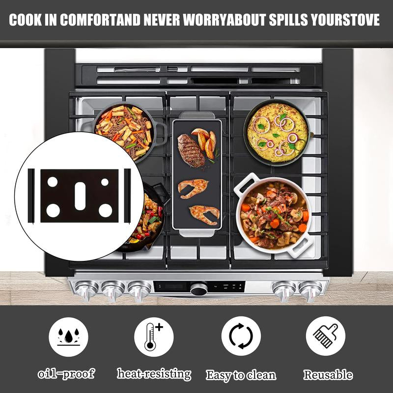Gas Burner Mats – Heatproof, Oil-Resistant, Easy Clean, Non-Slip, Reusable Kitchen Protector