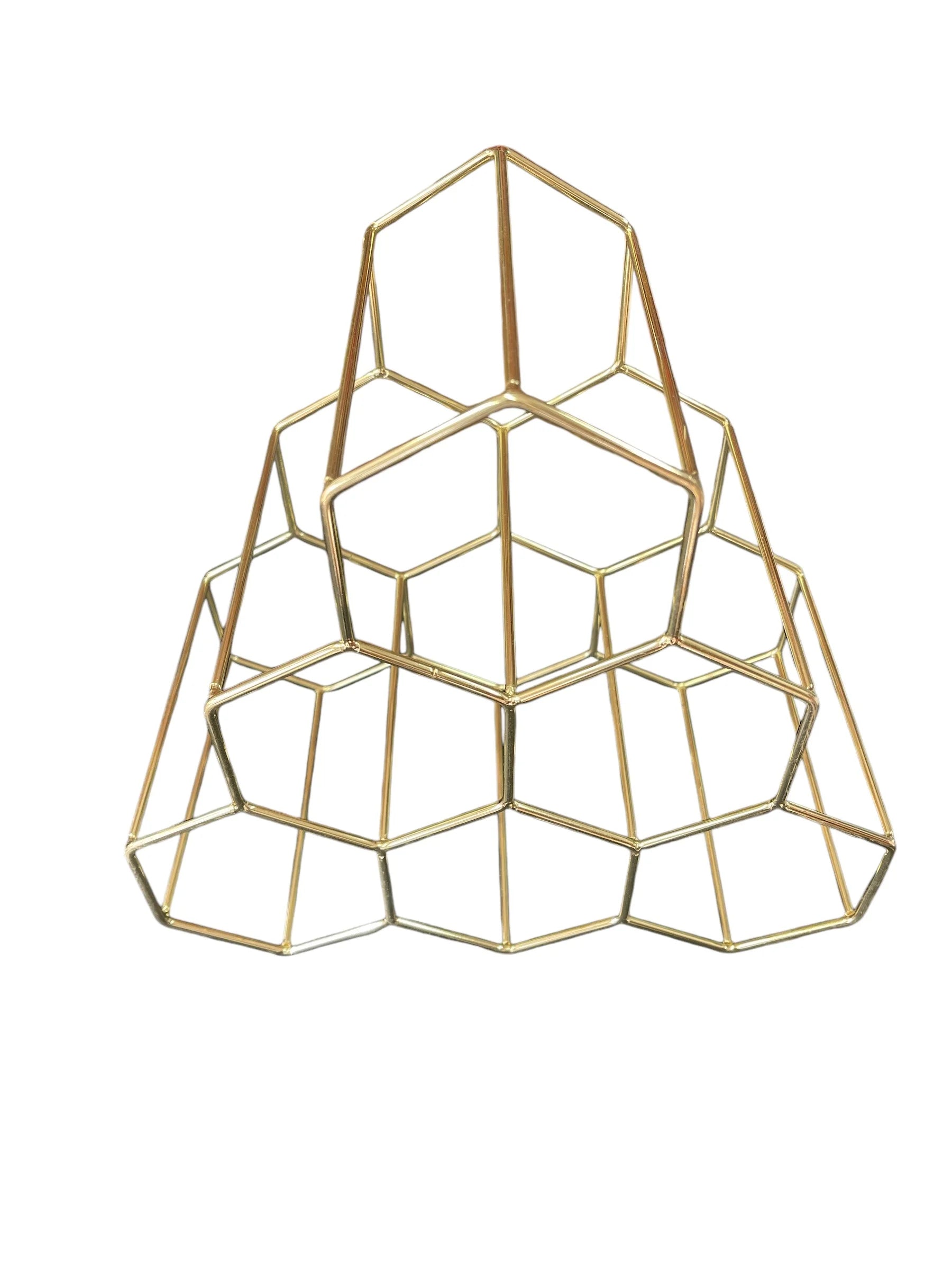 Metal Wine Racks | 6 Bottle Free Standing Wine Bottle Holder | Tabletop Cabinet Wine Rack | Modern Design Light Weight for Wine Lovers, Gold - 6 Bottle