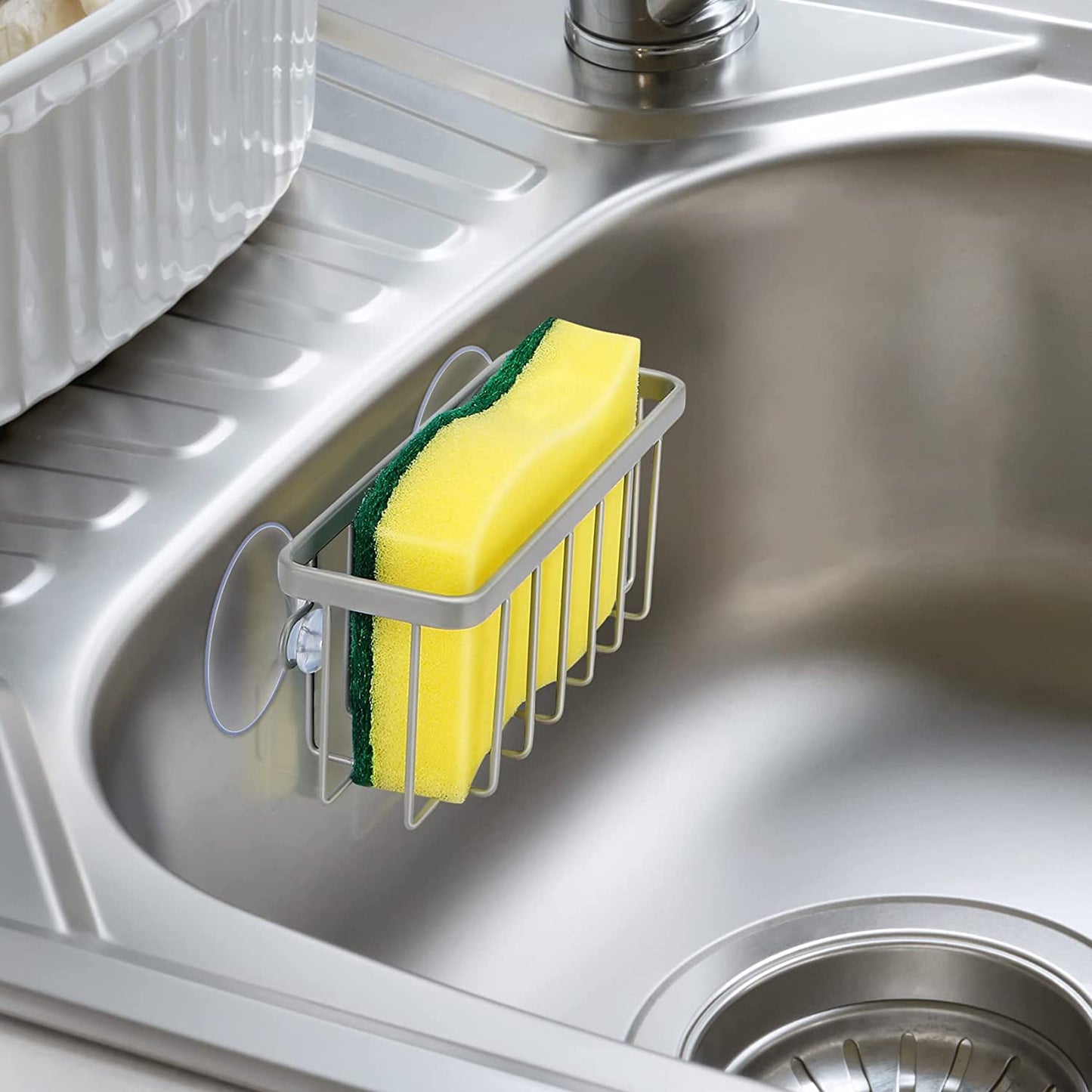 Sponge Holder for Kitchen Sink, Kitchen Sink Sponge Holder,Sink Caddy,Dish Soap Holder
