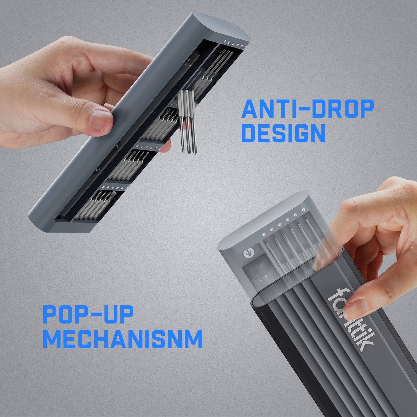 Cordless Electric Screwdriver Kit, 3 N.M Torque with 24 Magnetic Bits, Quick-Charge Battery & Magnetic Holder - Ideal for Electronics Repair (Phones, Laptops, Watches)