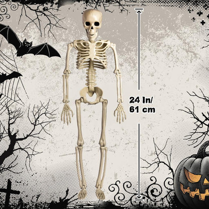 24 Inch Halloween Adjustable Skeleton Prop,Halloween Decoration Clearance,Halloween Party Decoration,Halloween Decoration Outdoor,Indoor