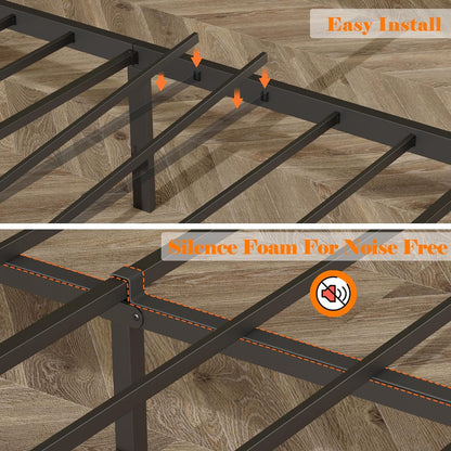 Base Marco De Cama Queen Plataforma Tapizada Cabecero Ajustable Con Luz NUEVO