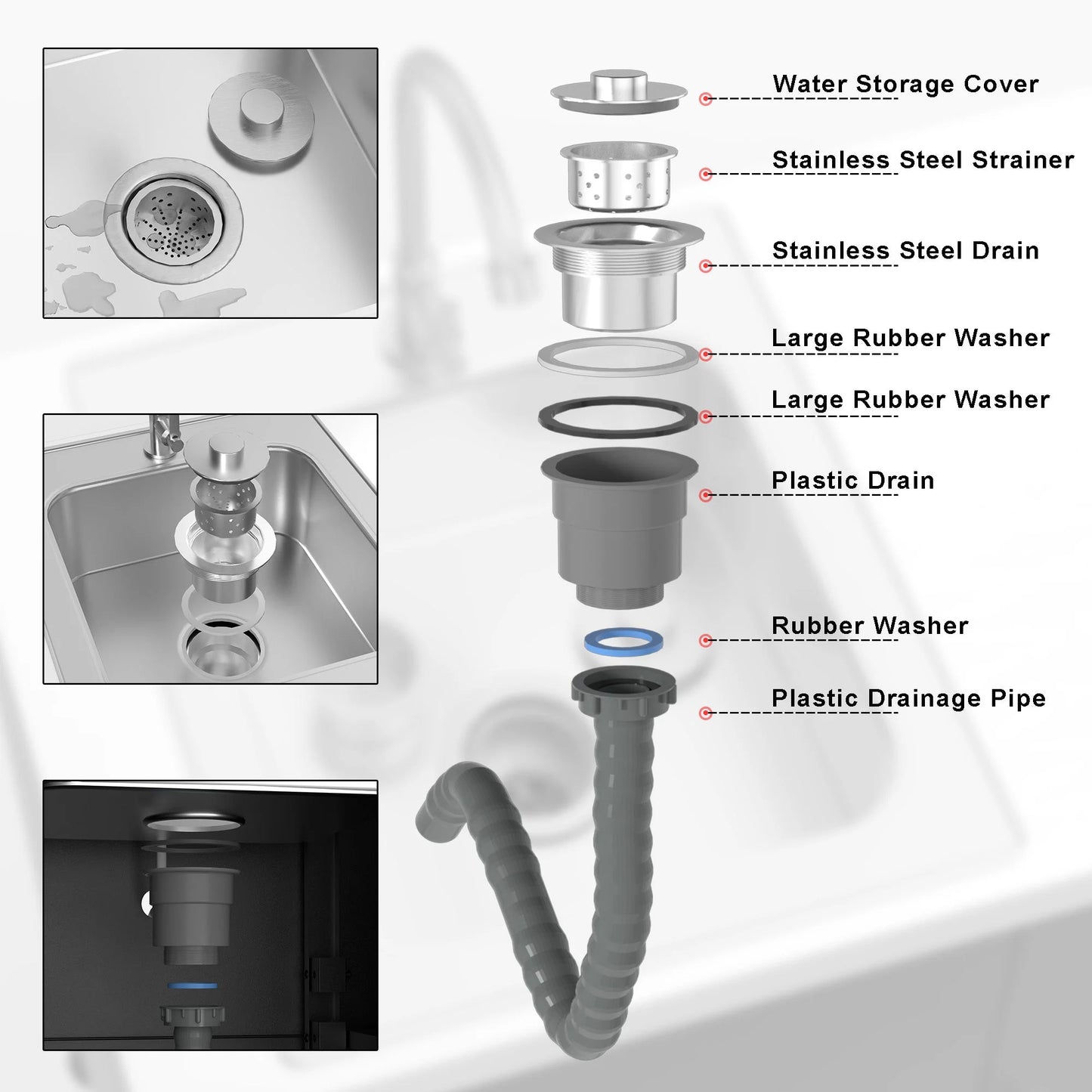 Outdoor Grill Table with Sink,Metal Outdoor Grill Cart, Outdoor Kitchen Island with Stainless Steel Sink