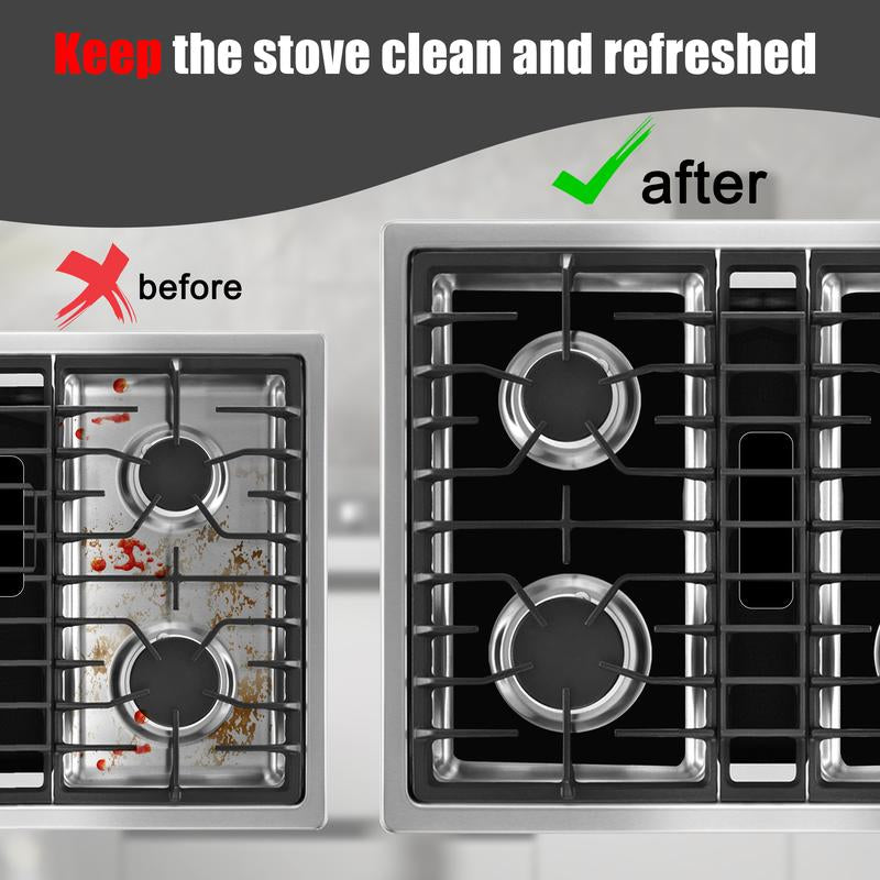 Gas Burner Mats – Heatproof, Oil-Resistant, Easy Clean, Non-Slip, Reusable Kitchen Protector