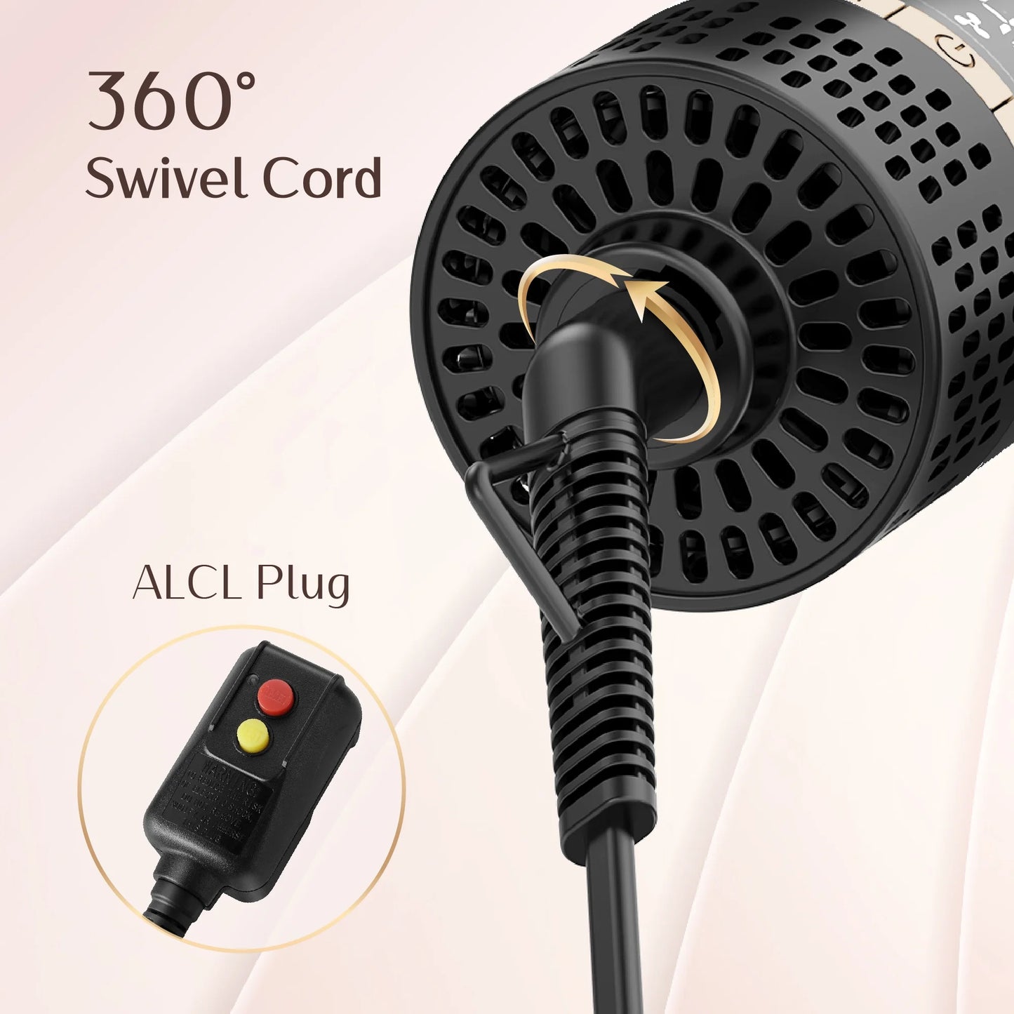 Hair Dryer Brush, Hot Air Brush Digital Display, Blowout Brush Ceramic Barrel, Heated Brush