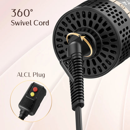 Hair Dryer Brush, Hot Air Brush Digital Display, Blowout Brush Ceramic Barrel, Heated Brush