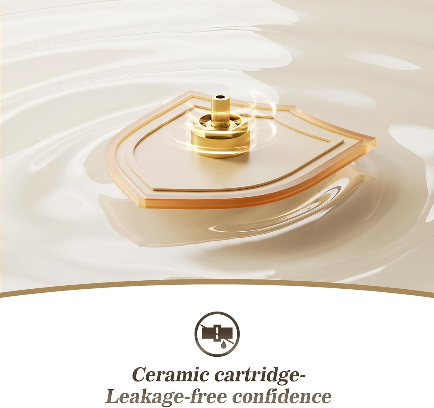 Brushed Gold Bathroom Sink Faucet, 4 Inch Single Hole or 3 Hole Centerset Vanity Faucet, with Swivel 360 Degree Spout, Pop up Drain and Water Supply Line, SGF0310-BG