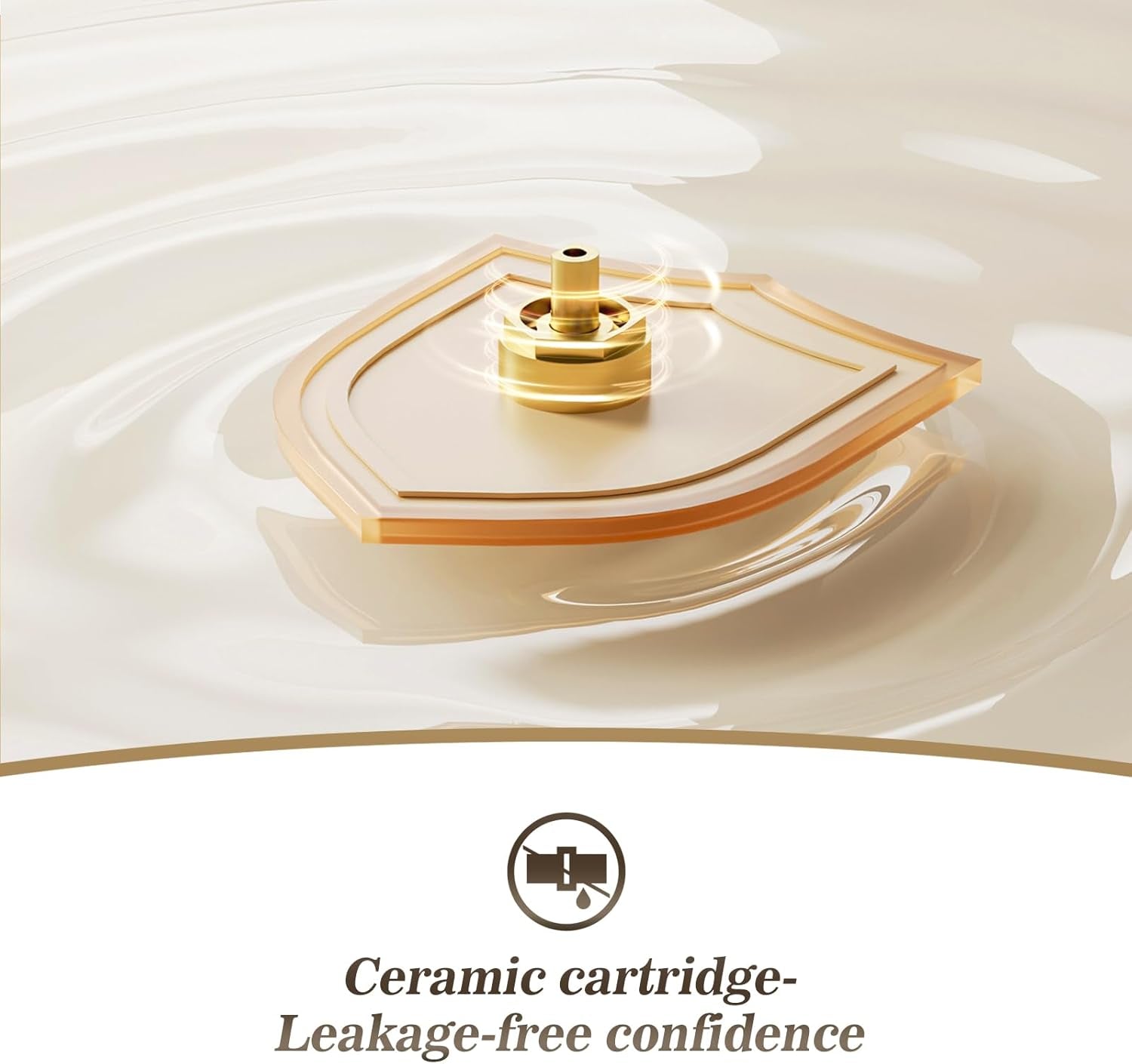 Brushed Gold Bathroom Sink Faucet, 4 Inch Single Hole or 3 Hole Centerset Vanity Faucet, with Swivel 360 Degree Spout, Pop up Drain and Water Supply Line, SGF0310-BG