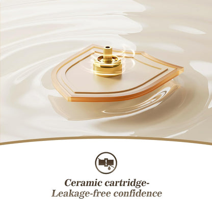 Brushed Gold Bathroom Sink Faucet, 4 Inch Single Hole or 3 Hole Centerset Vanity Faucet, with Swivel 360 Degree Spout, Pop up Drain and Water Supply Line, SGF0310-BG