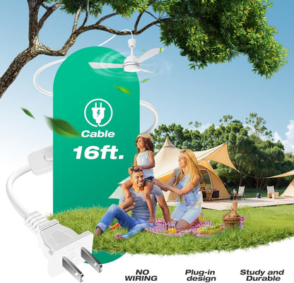 Ceiling Fans with Lights,28" LED Fan Light Hanging with Hook,Hook Type Ceiling F