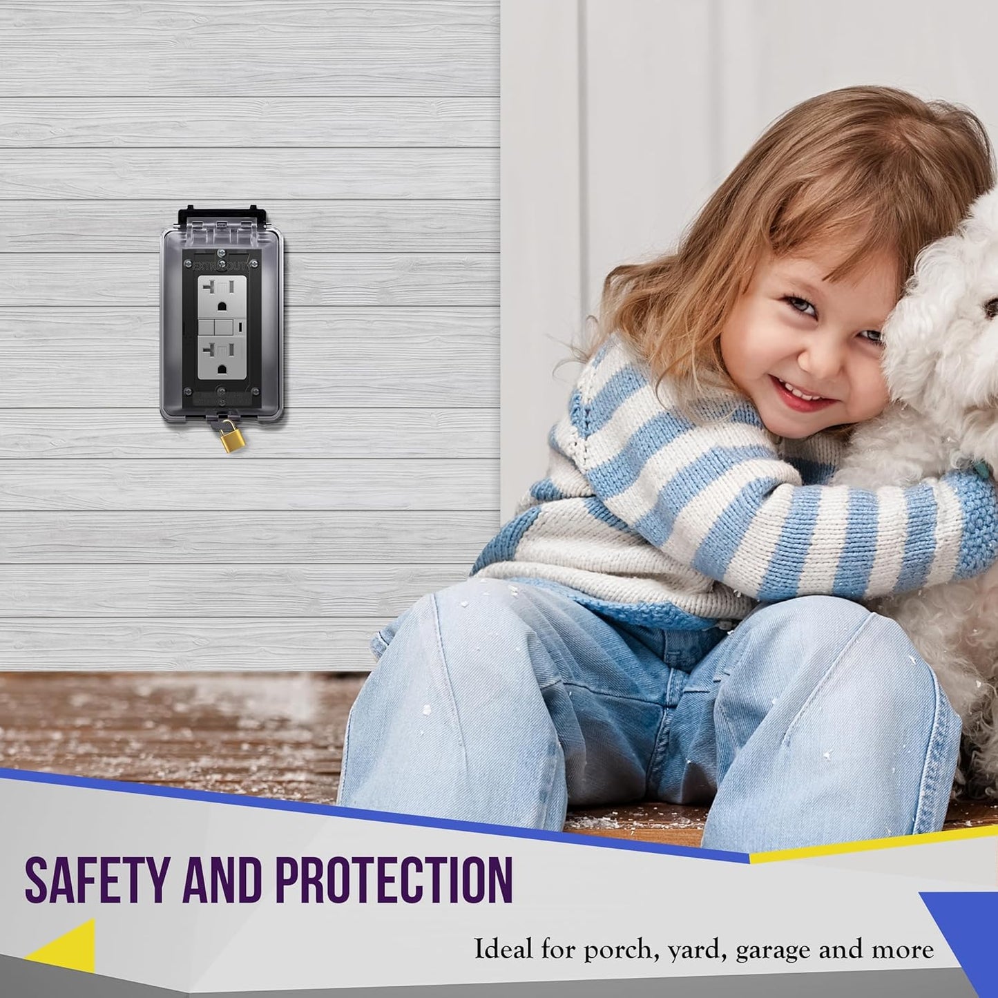 Outdoor Outlet Cover Extra-Duty In-Use Weatherproof Outdoor Decorator/Gfci Recep