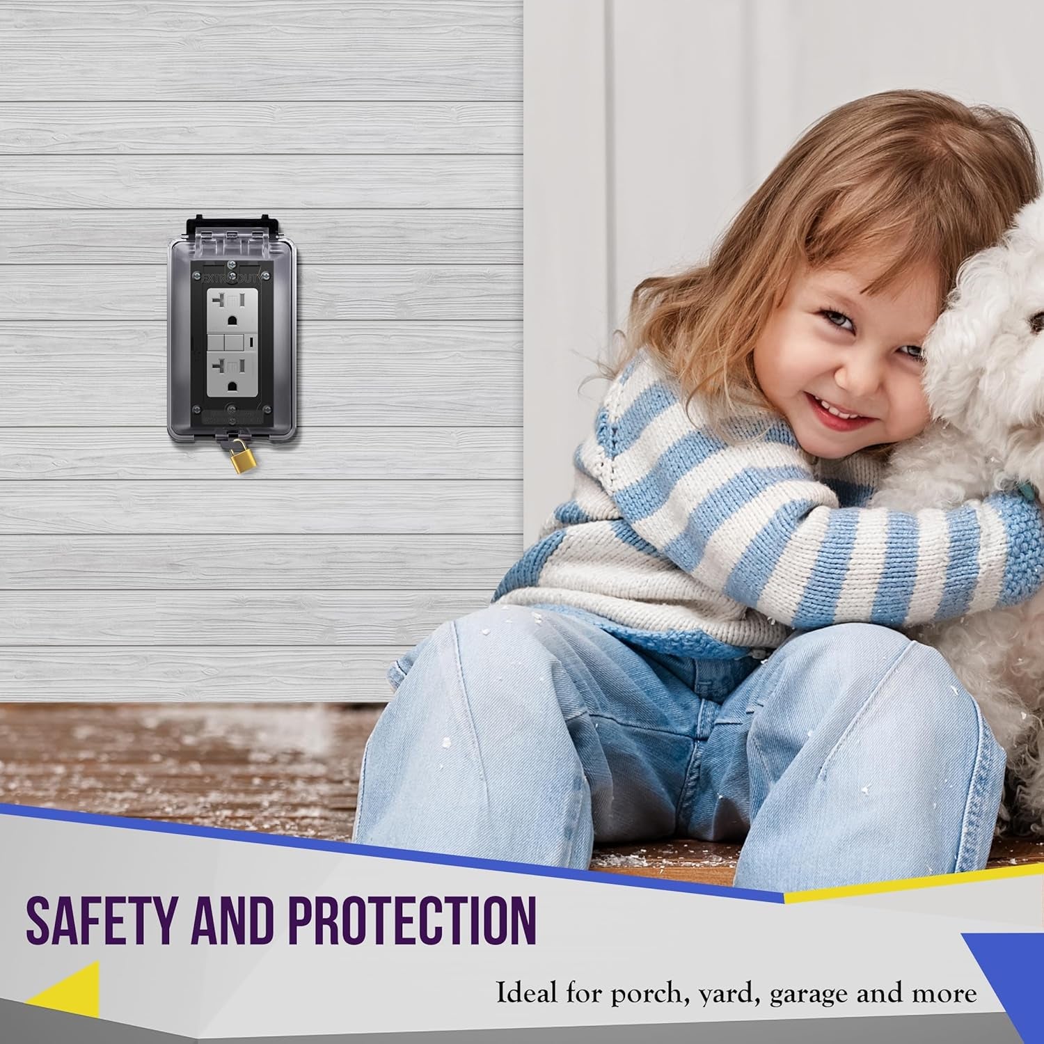 Outdoor Outlet Cover Extra-Duty In-Use Weatherproof Outdoor Decorator/Gfci Recep