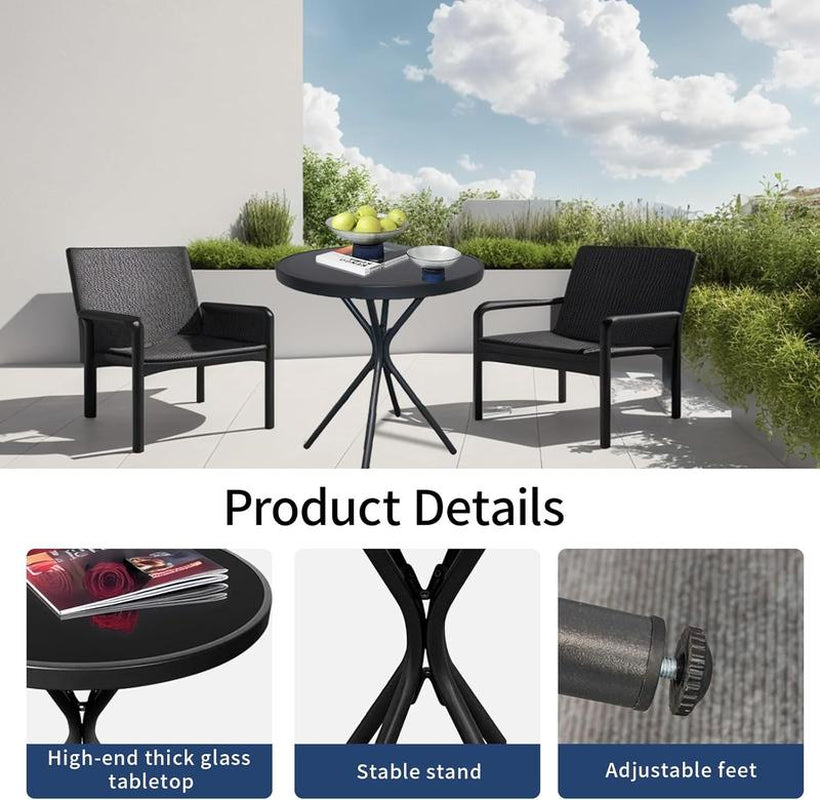 Eorthex 23" round Bistro Side Table for Patio or Home Use