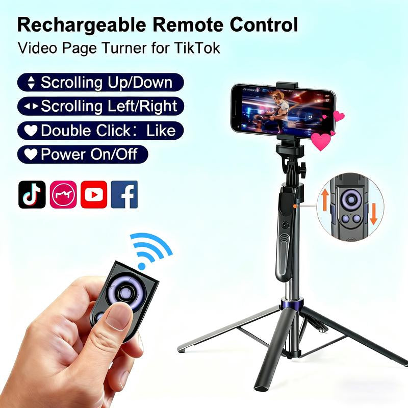 70" Smart AI Facial Recognition Phone Tripod,360 Rotation Travel Selfie Stick Stand,Face Tracking Phone Tripod with Light and Remote, Selfie Stick for Video Recording & Tiktok Live Streaming & Content Creator