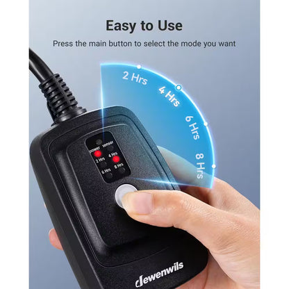 Outdoor Light Countdown Timer Waterproof with 2-Grounded Outlets for Outdoor Lighting-Black