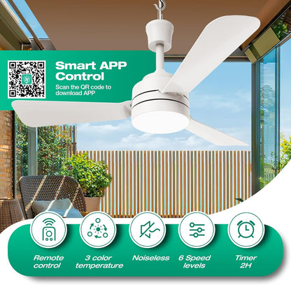 Ceiling Fans with Lights,28" LED Fan Light Hanging with Hook,Hook Type Ceiling F