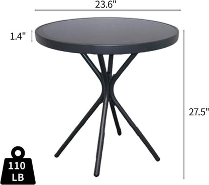 Eorthex 23" round Bistro Side Table for Patio or Home Use