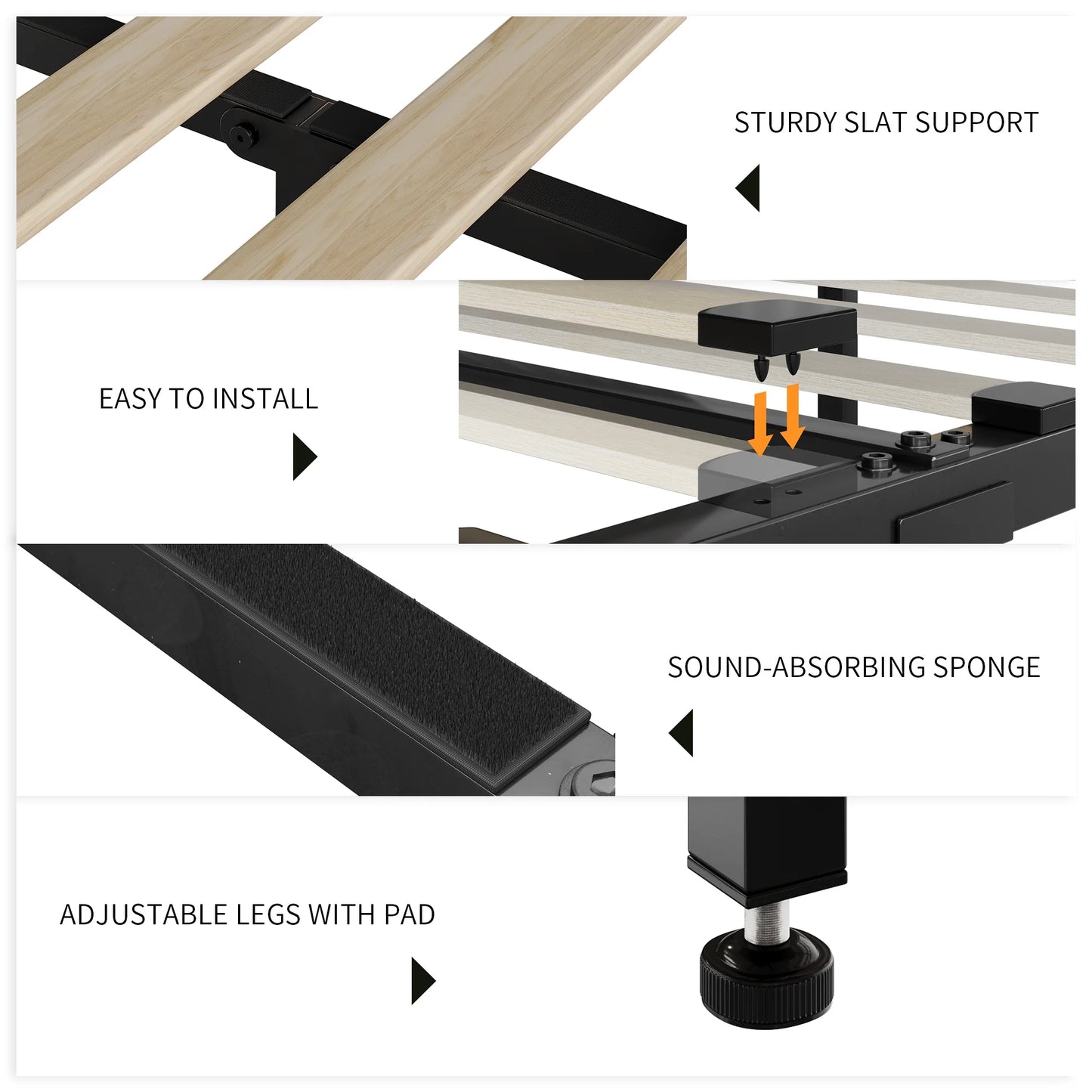 Queen LED Bed with 4 Drawers, LED Lights Platform Storage Bed Frame with Upholstered Adjustable Button Tufted Headboard, Velvet Beige